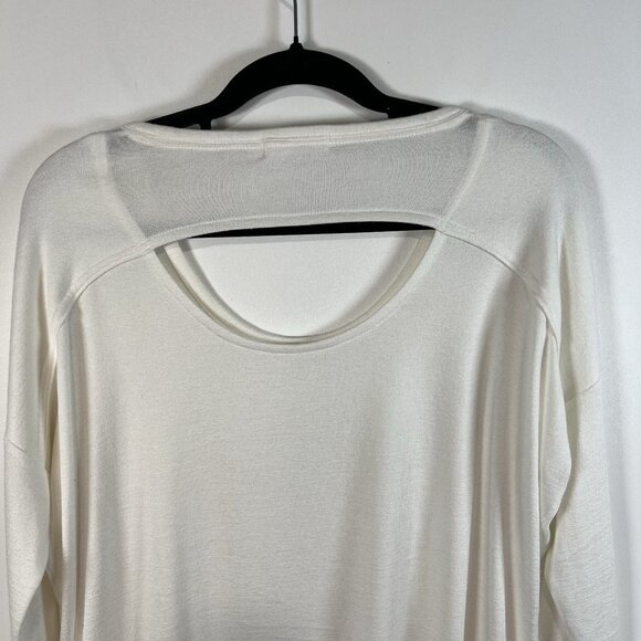 Rag & Bone Open Back Long Sleeve White Top Size Medium Lightweight Designer - Picture 8 of 9